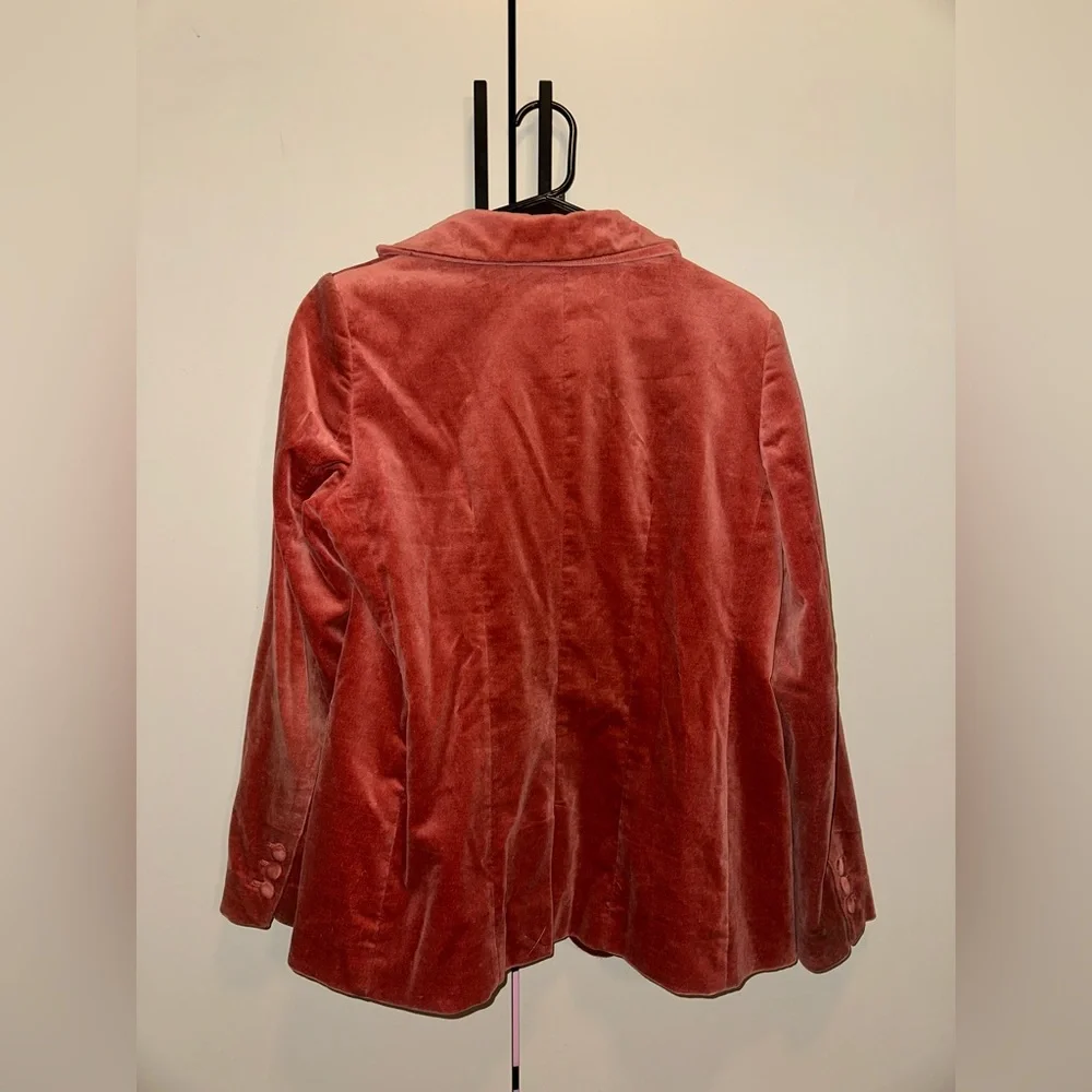 Frame Denim Women's Terracotta Velvet Blazer size 6 - Picture 6 of 7